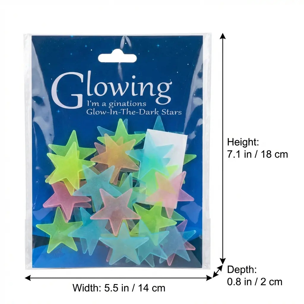 100/200/300 Glow in the Dark Stars Stickers Mixed Color Luminous Fluorescent Reusable Plastic Wall Stickers Ceiling Stars Decal Space Galaxy Night Sky Bedroom Ceiling Decor Kids Room Nursery Home Decor