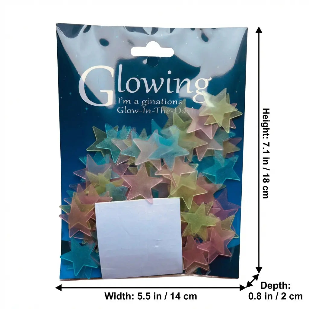 100/200/300 Glow in the Dark Stars Stickers Mixed Color Luminous Fluorescent Reusable Plastic Wall Stickers Ceiling Stars Decal Space Galaxy Night Sky Bedroom Ceiling Decor Kids Room Nursery Home Decor