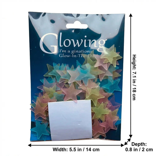 100/200/300 Glow in the Dark Stars Stickers Mixed Color Luminous Fluorescent Reusable Plastic Wall Stickers Ceiling Stars Decal Space Galaxy Night Sky Bedroom Ceiling Decor Kids Room Nursery Home Decor